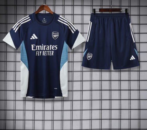 Conjunto de calentamiento Arsenal azul marino y blanco