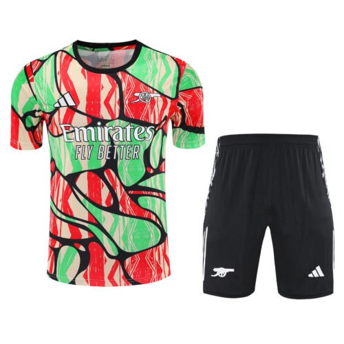 Conjunto de calentamiento Arsenal rojo y verde