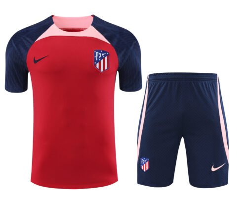 Conjunto de calentamiento Atlético de Madrid rojo y azul oscuro