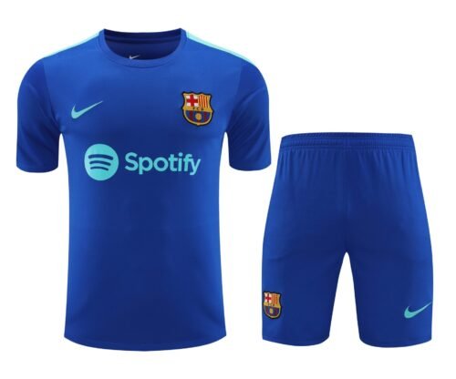 Conjunto de calentamiento FC Barcelona azul y azul claro