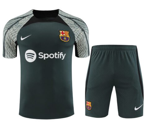 Conjunto de calentamiento FC Barcelona negro red