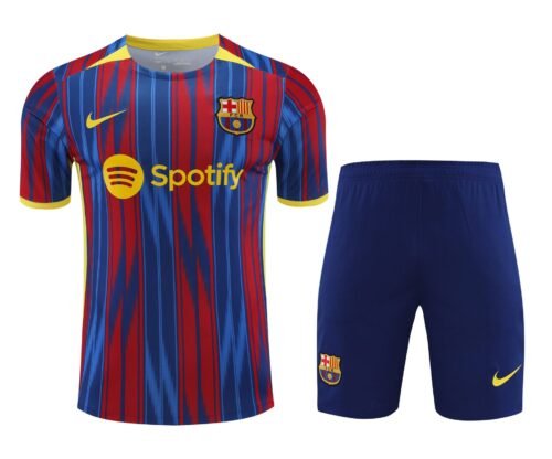 Conjunto de calentamiento FC Barcelona azul y rojo moderno