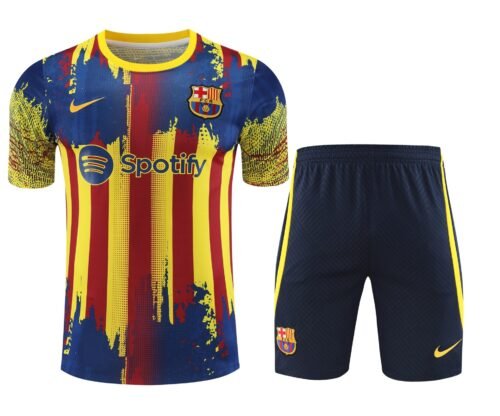 Conjunto de calentamiento FC Barcelona amarillo rojo y azul