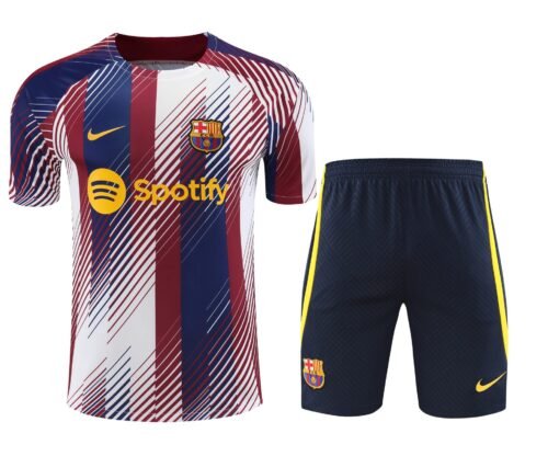 Conjunto de calentamiento FC Barcelona azul blanco y rojo