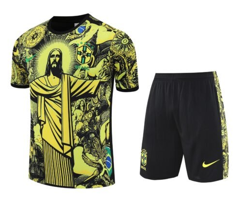 Conjunto de calentamiento Brasil Rio de Janeiro amarillo