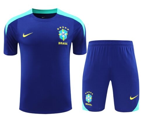 Conjunto de calentamiento Brasil azul marino