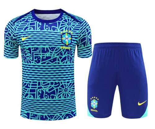 Conjunto de calentamiento Brasil azul dibujo