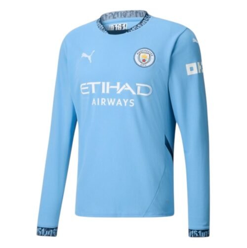 Camiseta Manchester City 24/25 talla niño 1ª equipación manga larga