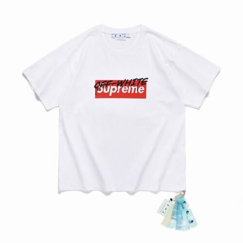 Camiseta Off-White x SUPREME Oversize Blanca