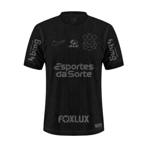 Camiseta Corinthians 24/25 2ª equipación talla niño con sponsors