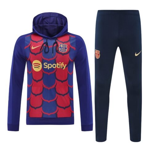 Conjunto manga larga FC Barcelona azul y rojo escudos