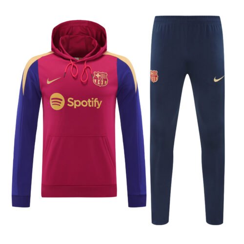 Conjunto manga larga FC Barcelona rojo manga azul