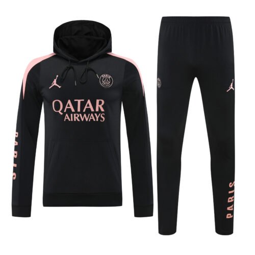 Conjunto manga larga PSG negro y rosa