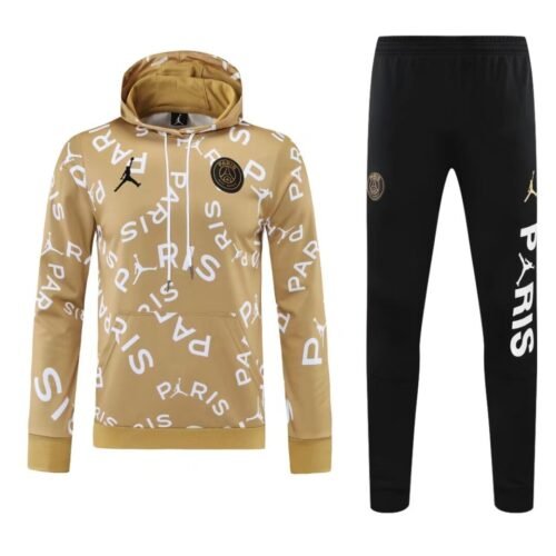Conjunto manga larga PSG marrón letras