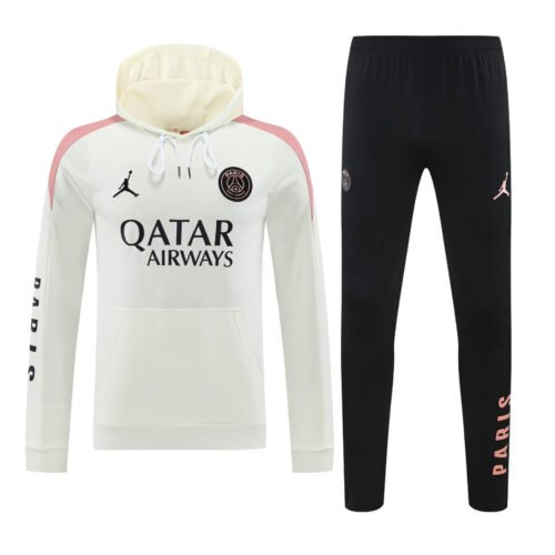 Conjunto manga larga PSG blanco y rosa