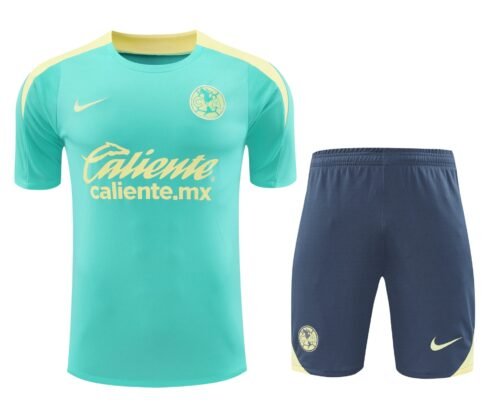 Conjunto de calentamiento Club América azul y amarillo