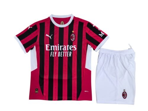 Conjunto talla de niño AC Milan 24/25 1ª equipación