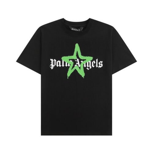 Camiseta Palm Angels Graffiti Star Negra y Verde