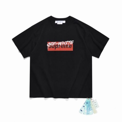 Camiseta Off-White x SUPREME Oversize Negra