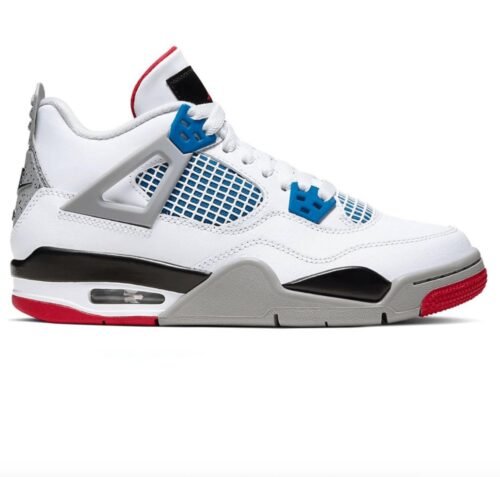 Nike Air Jordan 4 Retro Blanco, Azul y Rojo