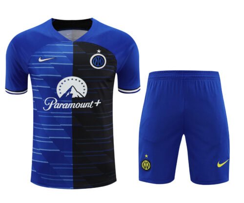 Conjunto de calentamiento Inter de Milán azul y negro