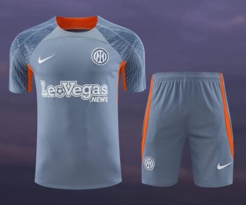 Conjunto de calentamiento Inter de Milán gris y naranja