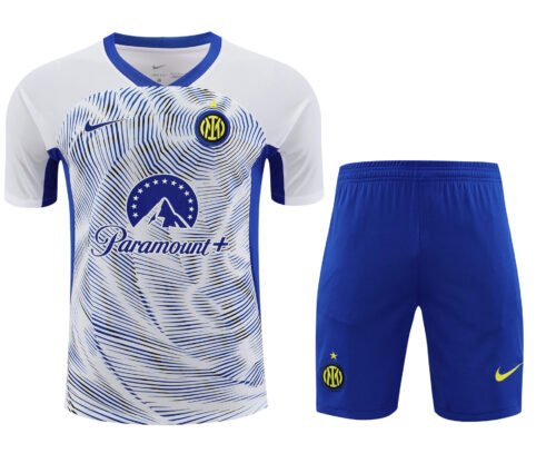 Conjunto de calentamiento Inter de Milán blanco y azul