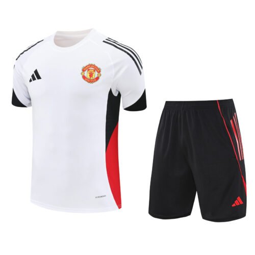 Conjunto de calentamiento Manchester United blanco 2