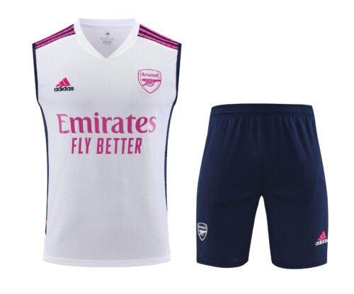 Conjunto tirantes Arsenal blanco y rosa