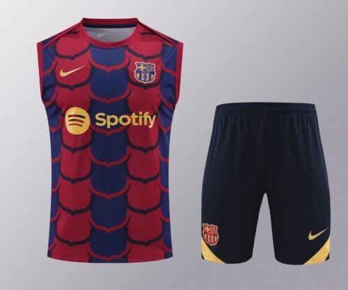 Conjunto tirantes FC Barcelona azul y rojo escudos