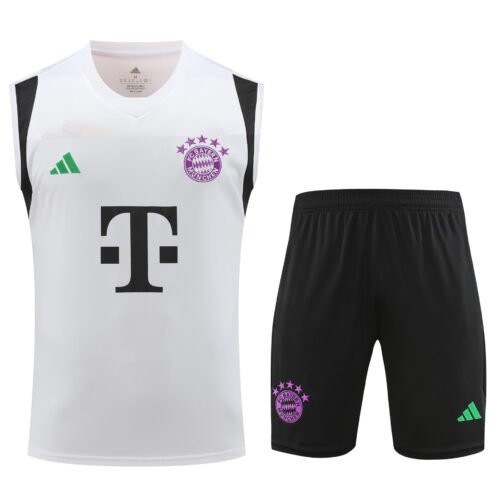 Conjunto tirantes Bayern Múnich blanco verde y morado