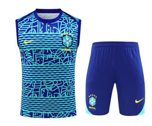 Conjunto tirantes Brasil azul dibujo