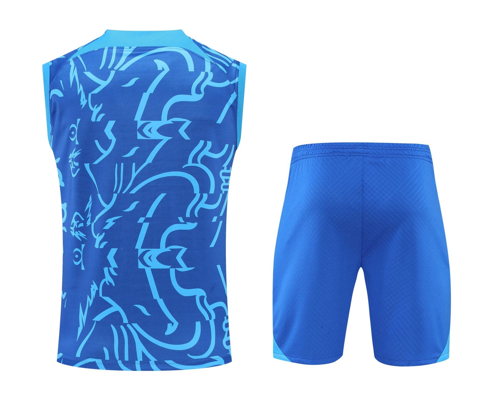 Conjunto tirantes Chelsea azul y azul claro dibujo - Imagen 3