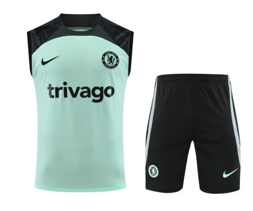 Conjunto tirantes Chelsea verde claro y negro