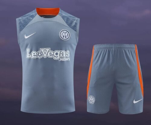 Conjunto tirantes Inter de Milán gris claro y naranja