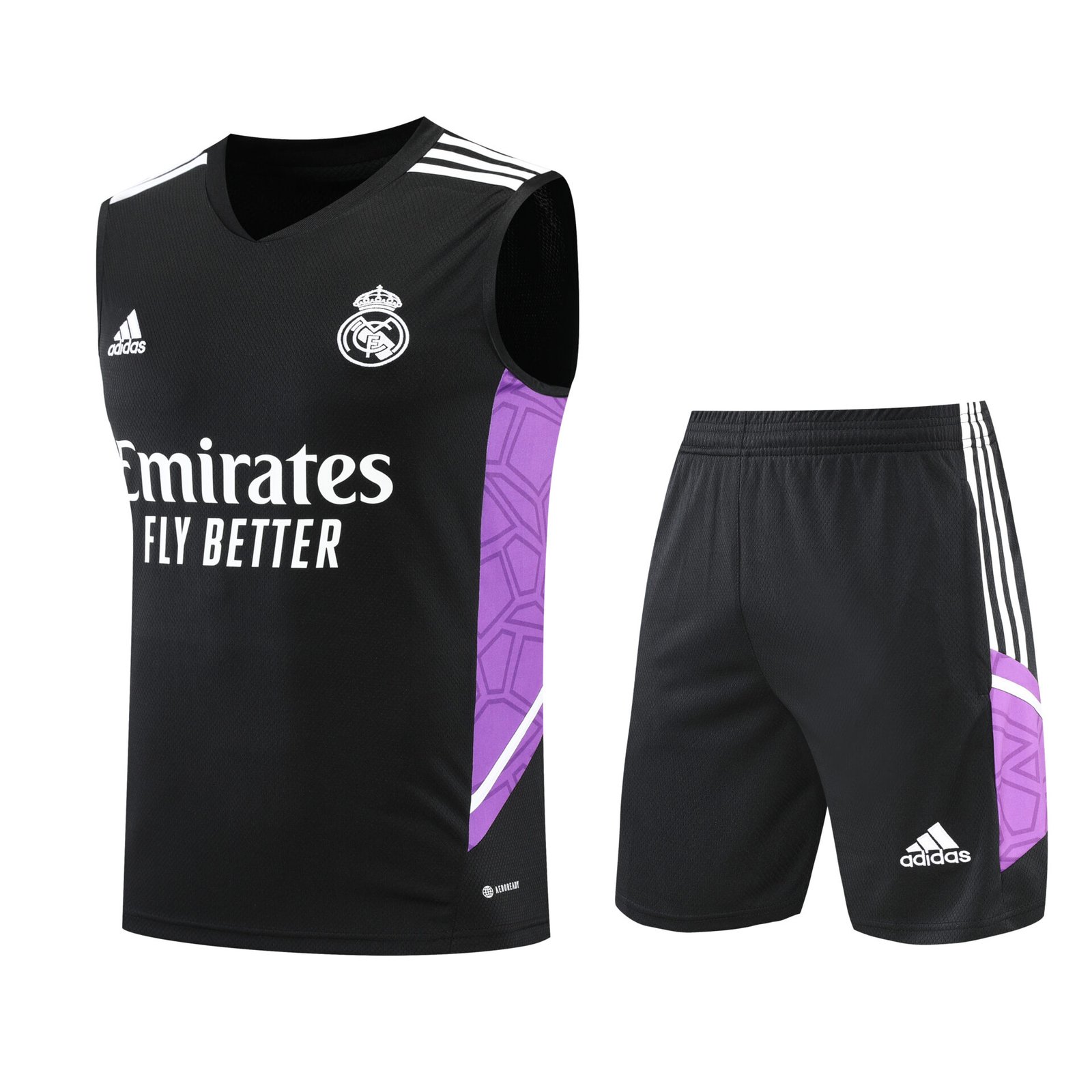 Conjunto tirantes Real Madrid negro y morado - Imagen 2