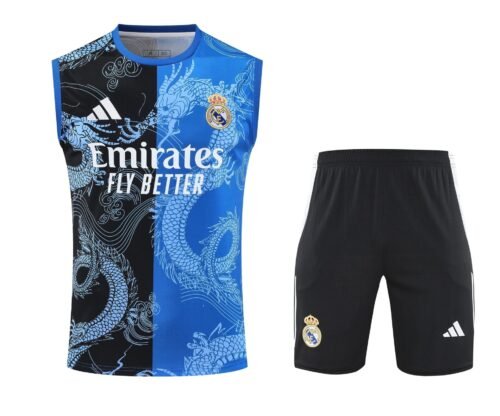 Conjunto tirantes Real Madrid azul y negro