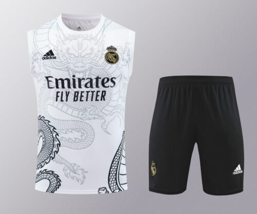 Conjunto tirantes Real Madrid blanco dragón