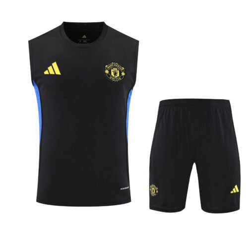 Conjunto tirantes Manchester United negro y azul