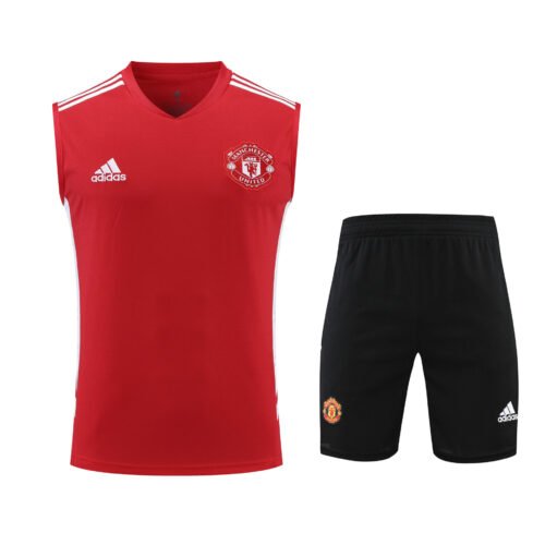 Conjunto tirantes Manchester United rojo y blanco