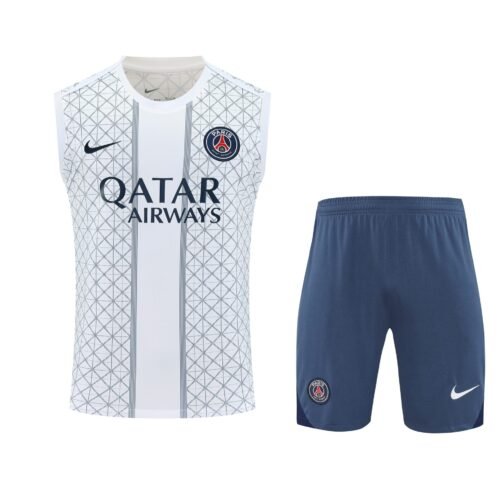 Conjunto tirantes PSG blanco malla