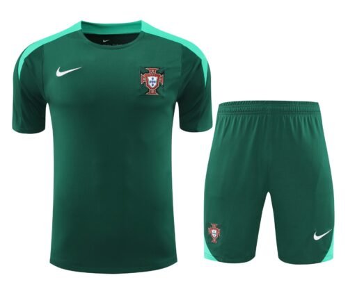Conjunto de calentamiento Portugal verde oscuro