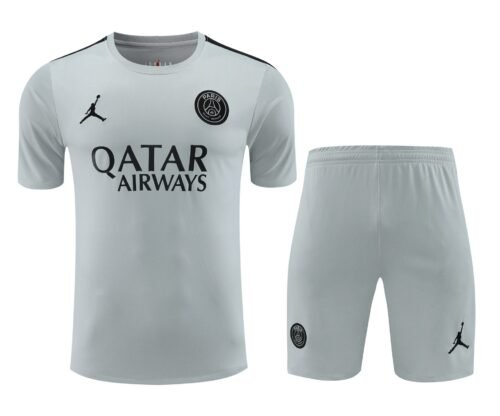Conjunto de calentamiento PSG gris claro