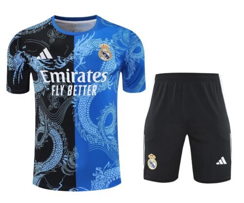Conjunto de calentamiento Real Madrid azul y negro