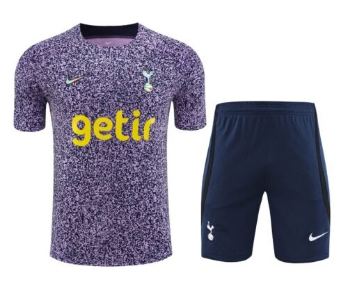 Conjunto de calentamiento Tottenham Hotspur morado y negro puntos